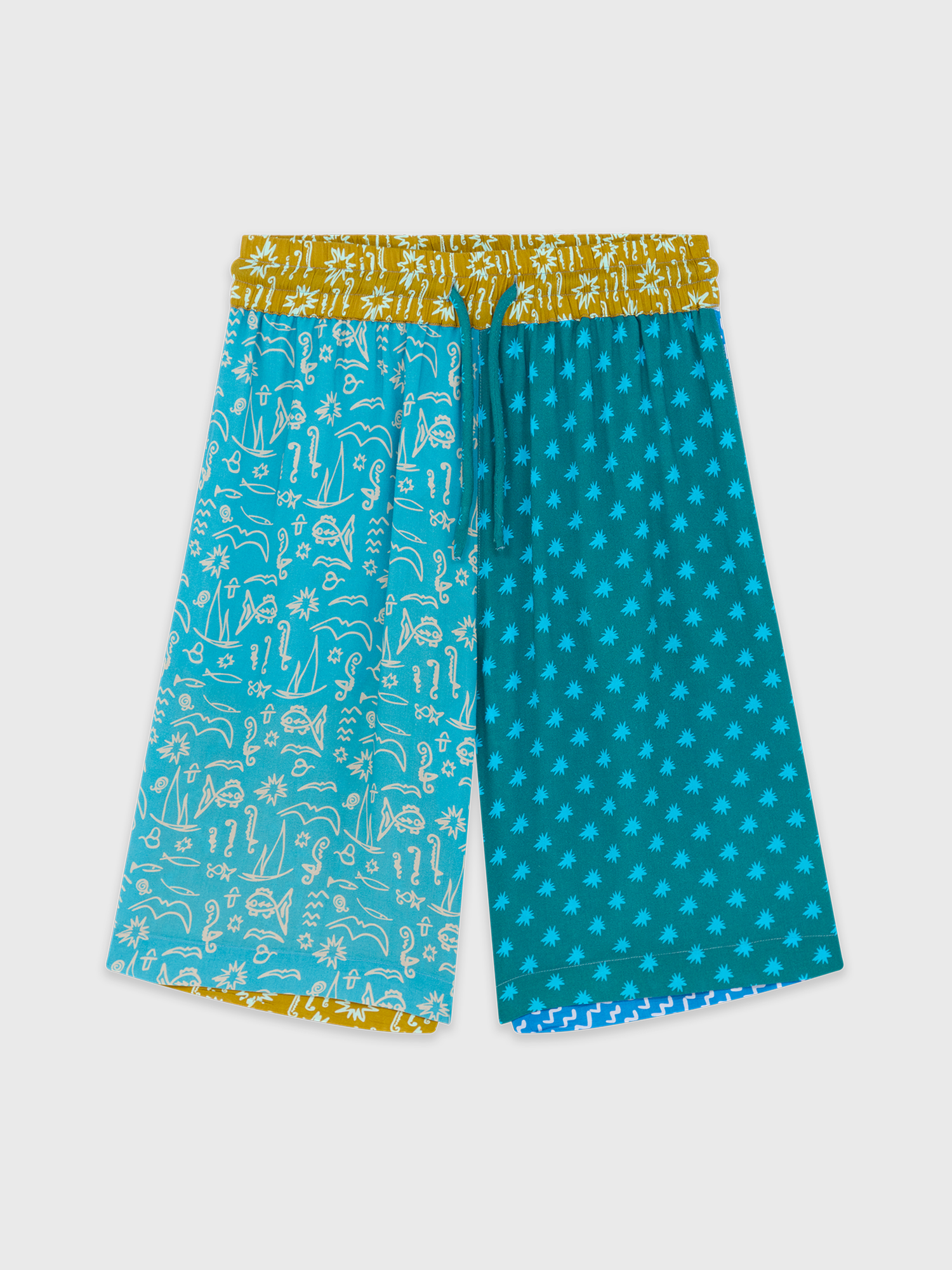 Blue Estrellitas Long Shorts