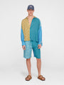 Blue Estrellitas Long Shorts