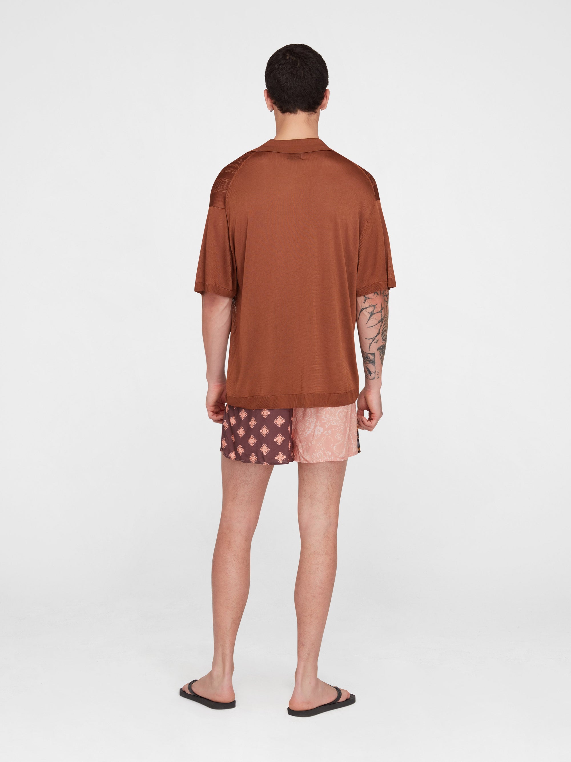 Brown Guayabera Short Sleeve Shirt