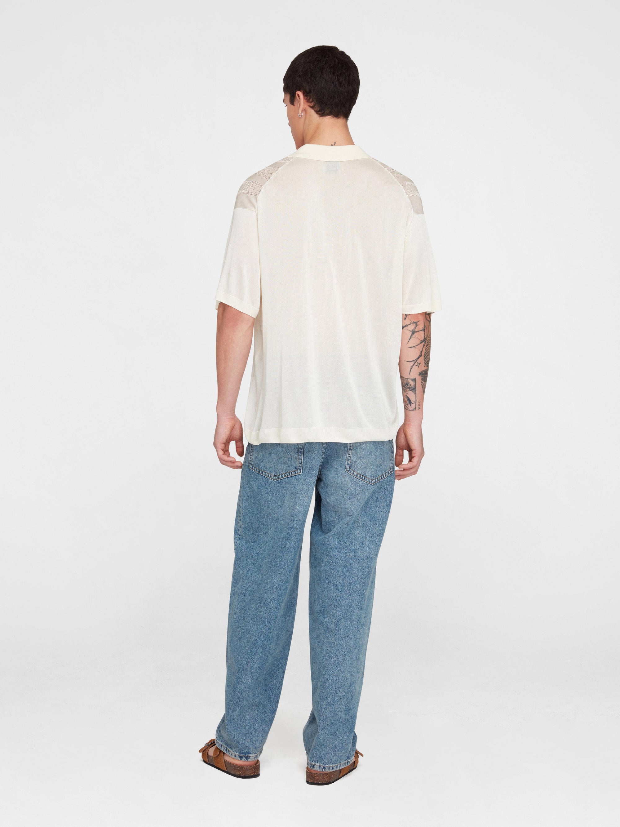 Cream Guayabera Short Sleeve Shirt