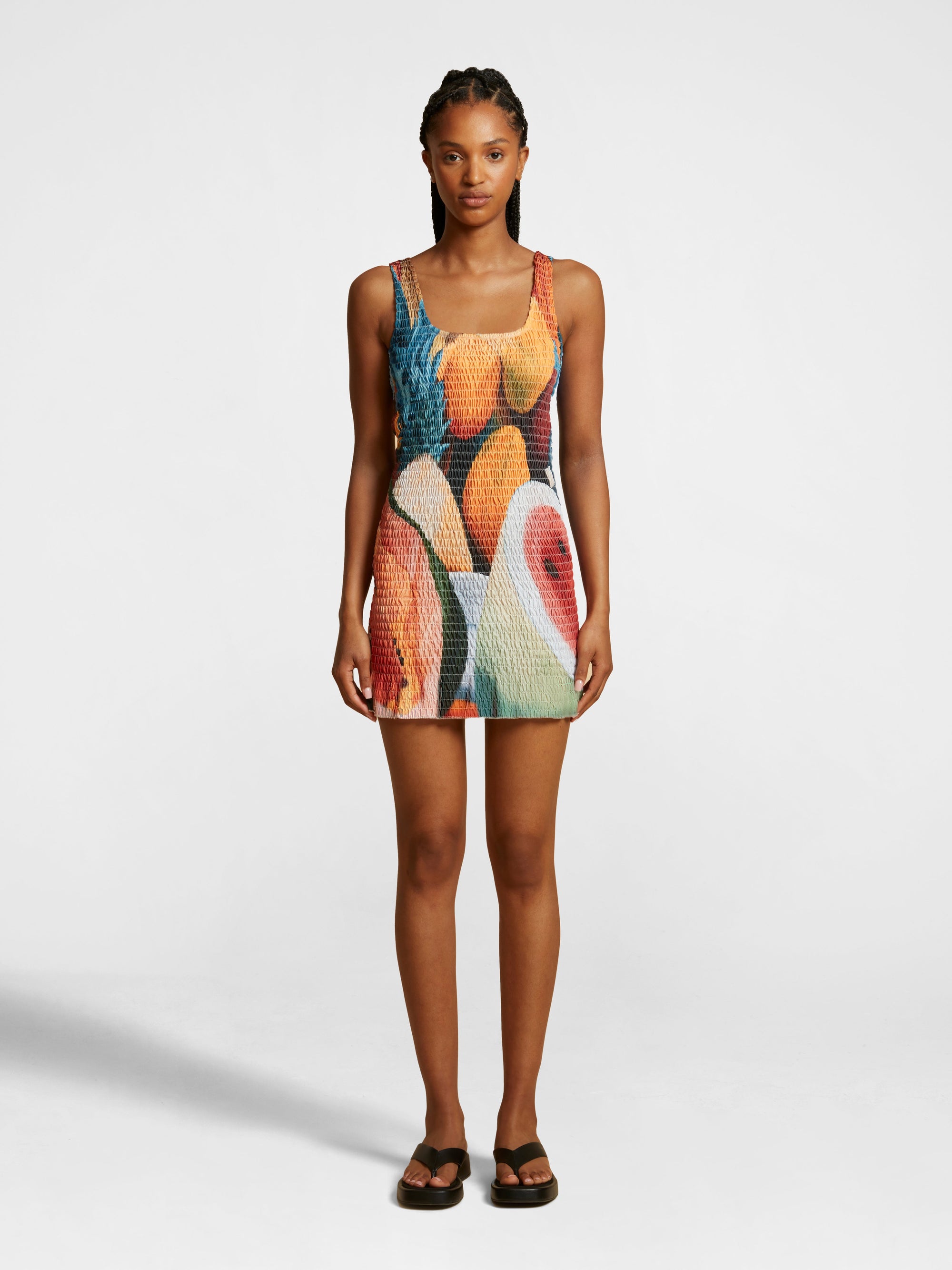 Salpicon Ruched Mini Dress