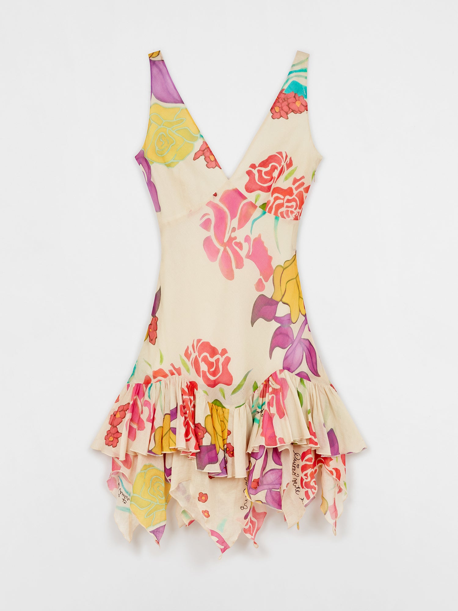 Donde Esteban - Flores Cotton Voile Mini Dress