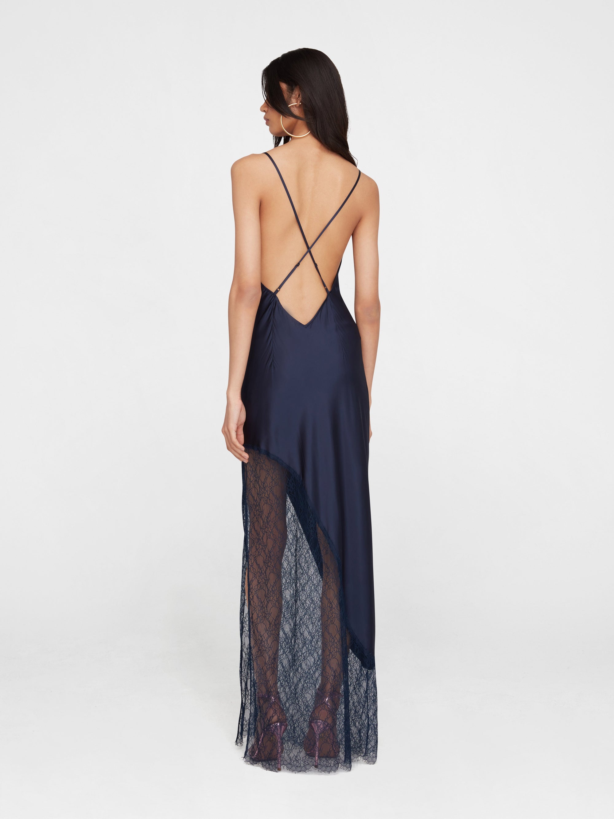 Midnight Lace Long Dress
