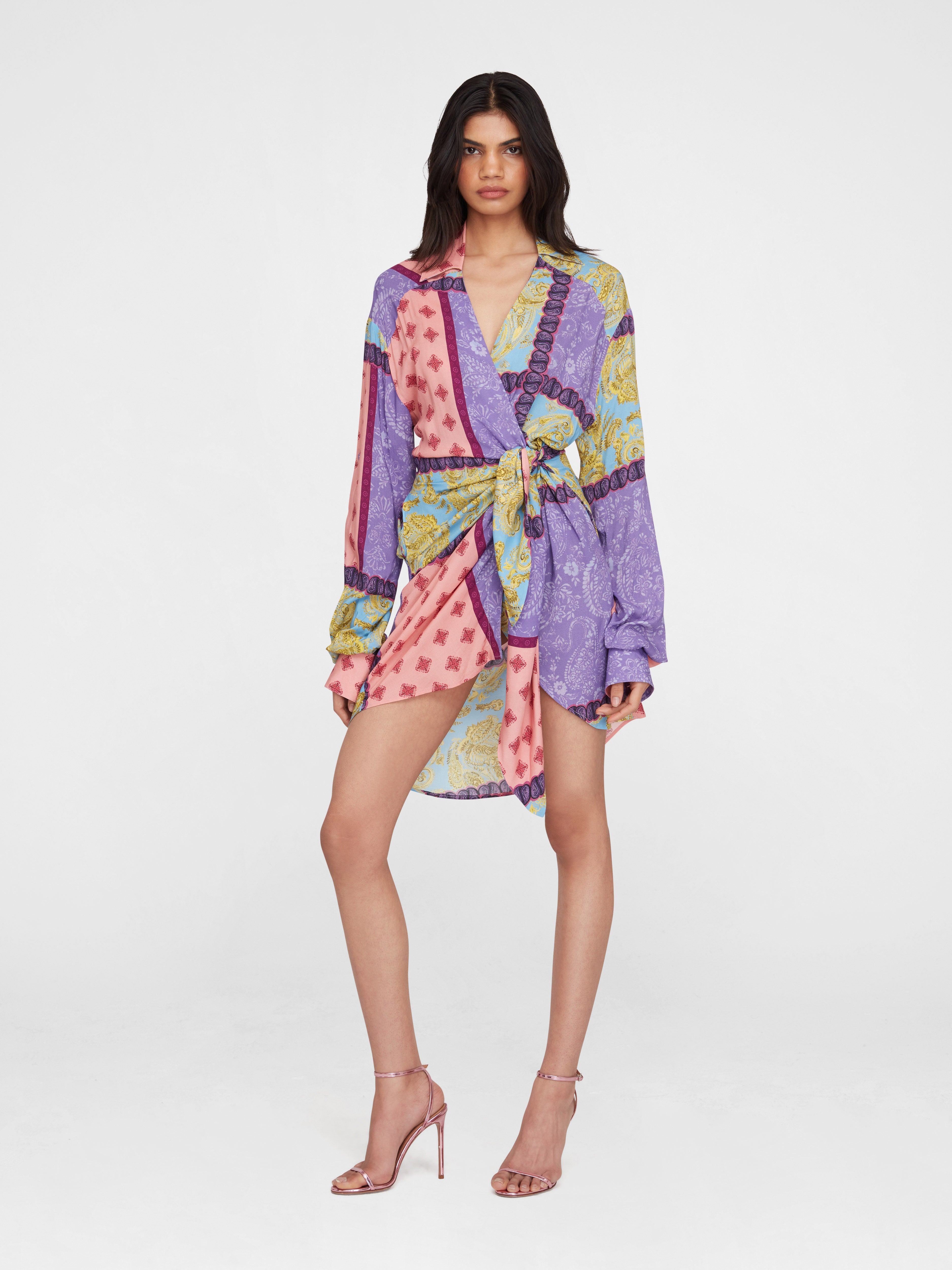Donde Esteban - Paisley Wrap Mini Dress Donde Esteban - Paisley Wrap Mini Dress