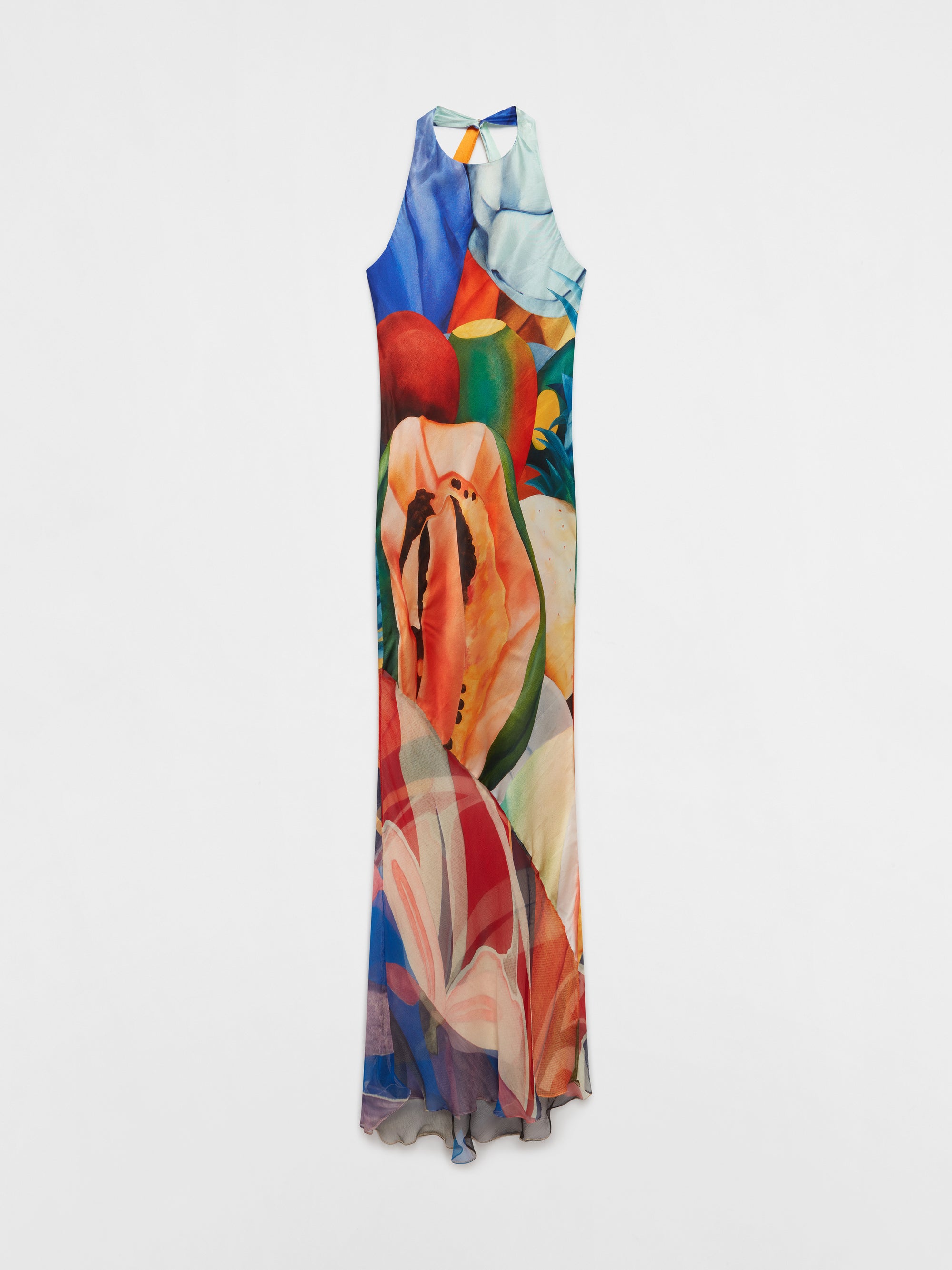 Salpicon Long Silk Dress