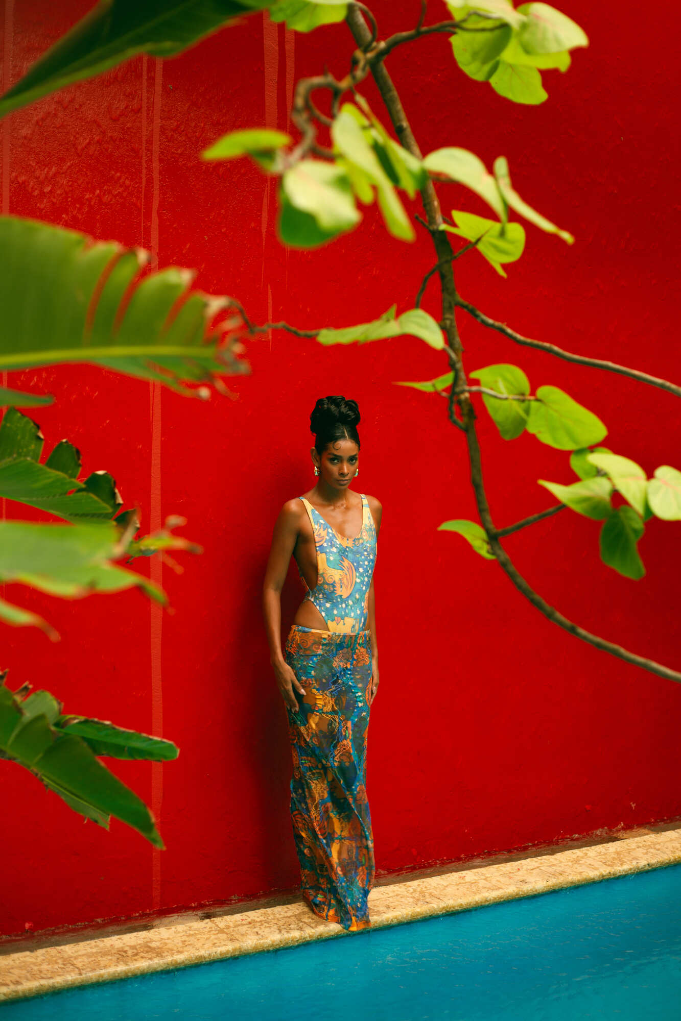 El Beso Mesh Lace Skirt