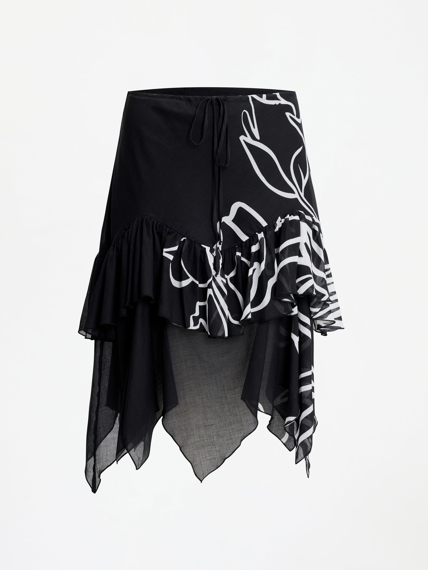 Tulipanes Cotton Midi Skirt