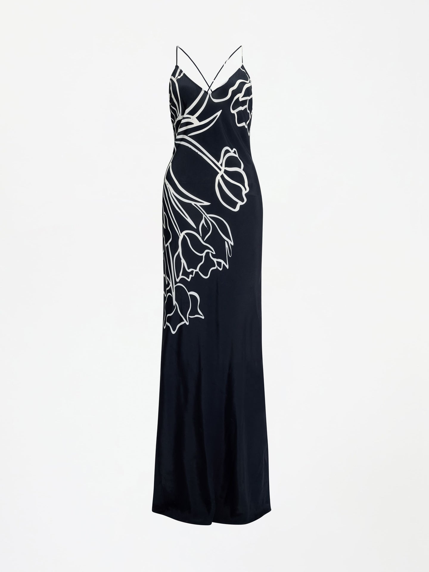 Tulipanes Silk Long Dress