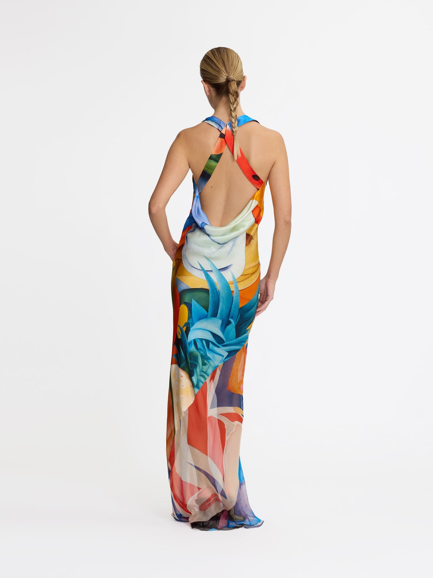 Blue Salpicon Long Dress