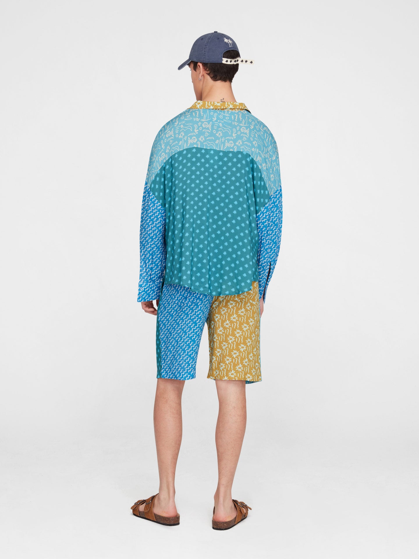 Blue Estrellitas Long Shorts