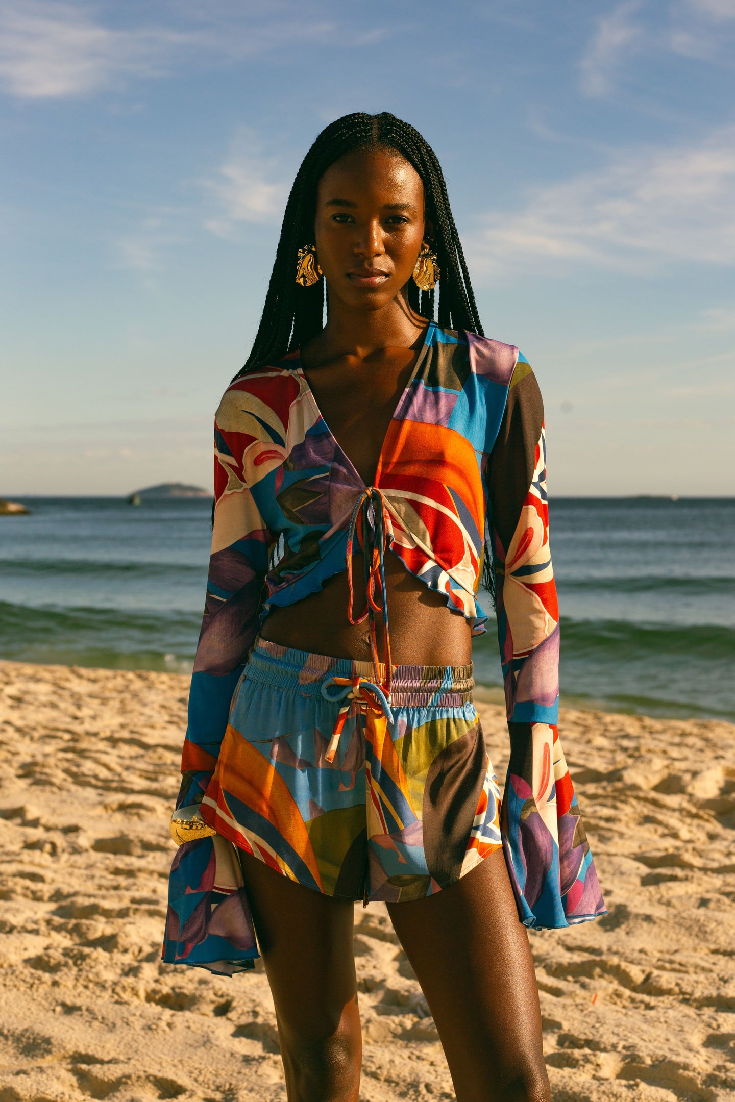 Palenque Flores Jersey Blouse