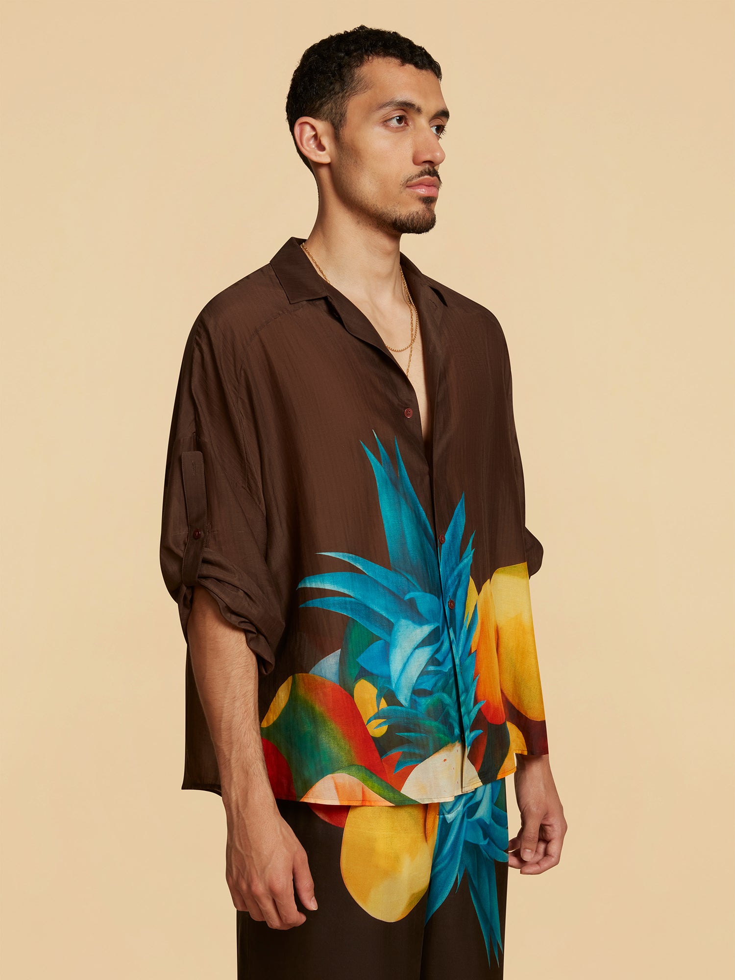 Salpicon Long Sleeve Silk Shirt