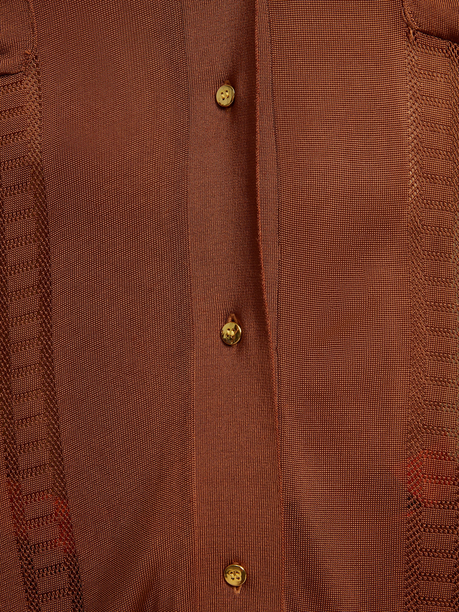 Brown Guayabera Short Sleeve Shirt