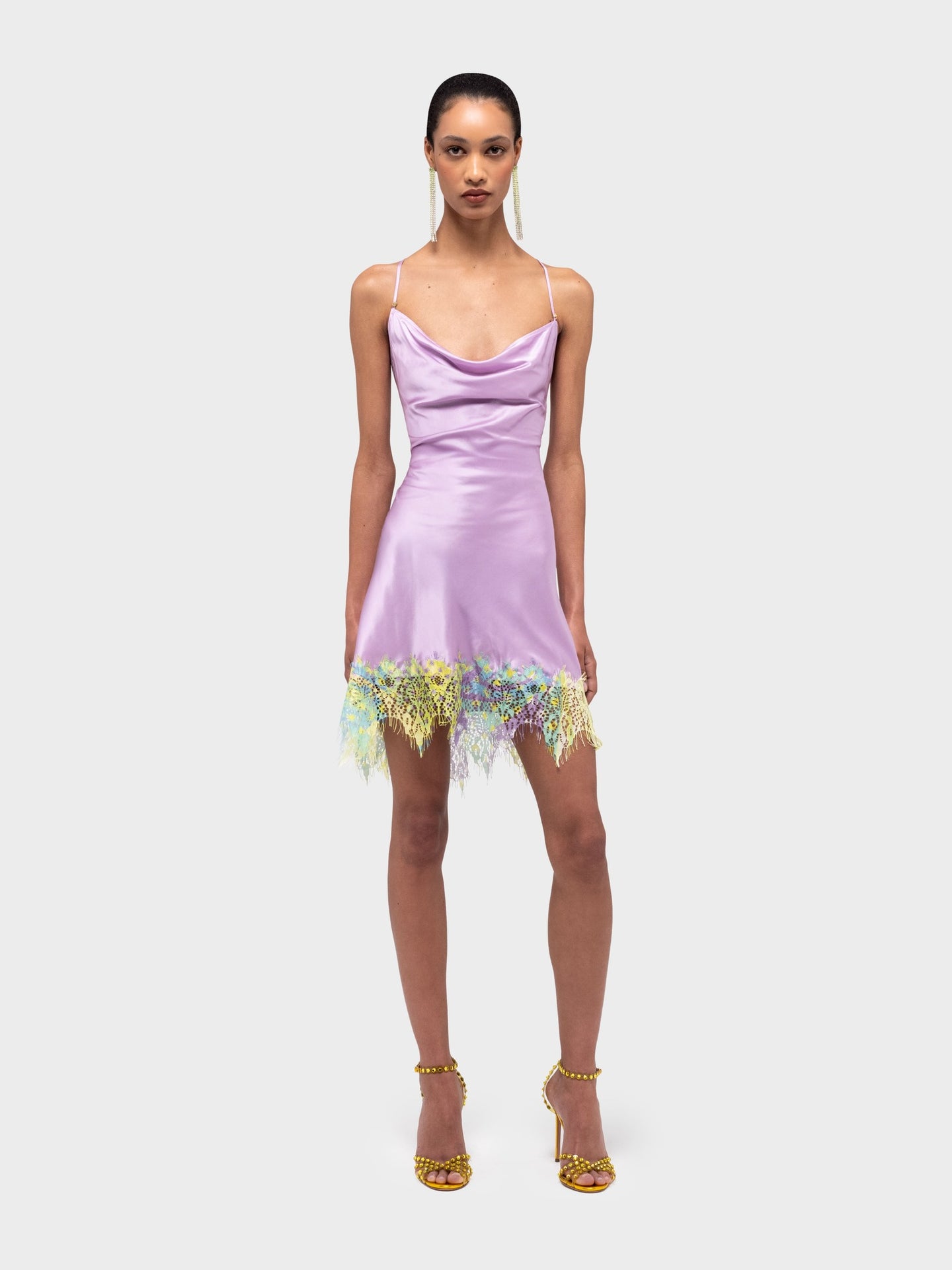 Donde Esteban - Lila Silk Lace Mini Dress