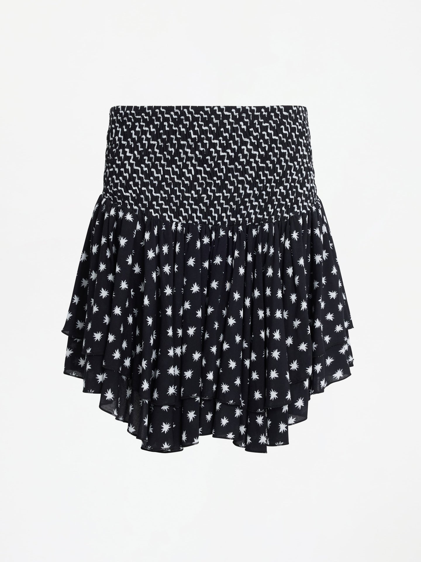 Estrellitas Y Olas Ruffled Mini Skirt
