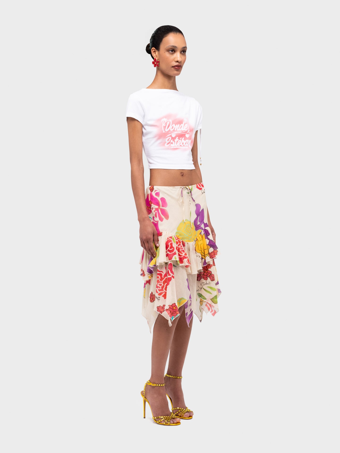 Bazurto Spray Crop Top