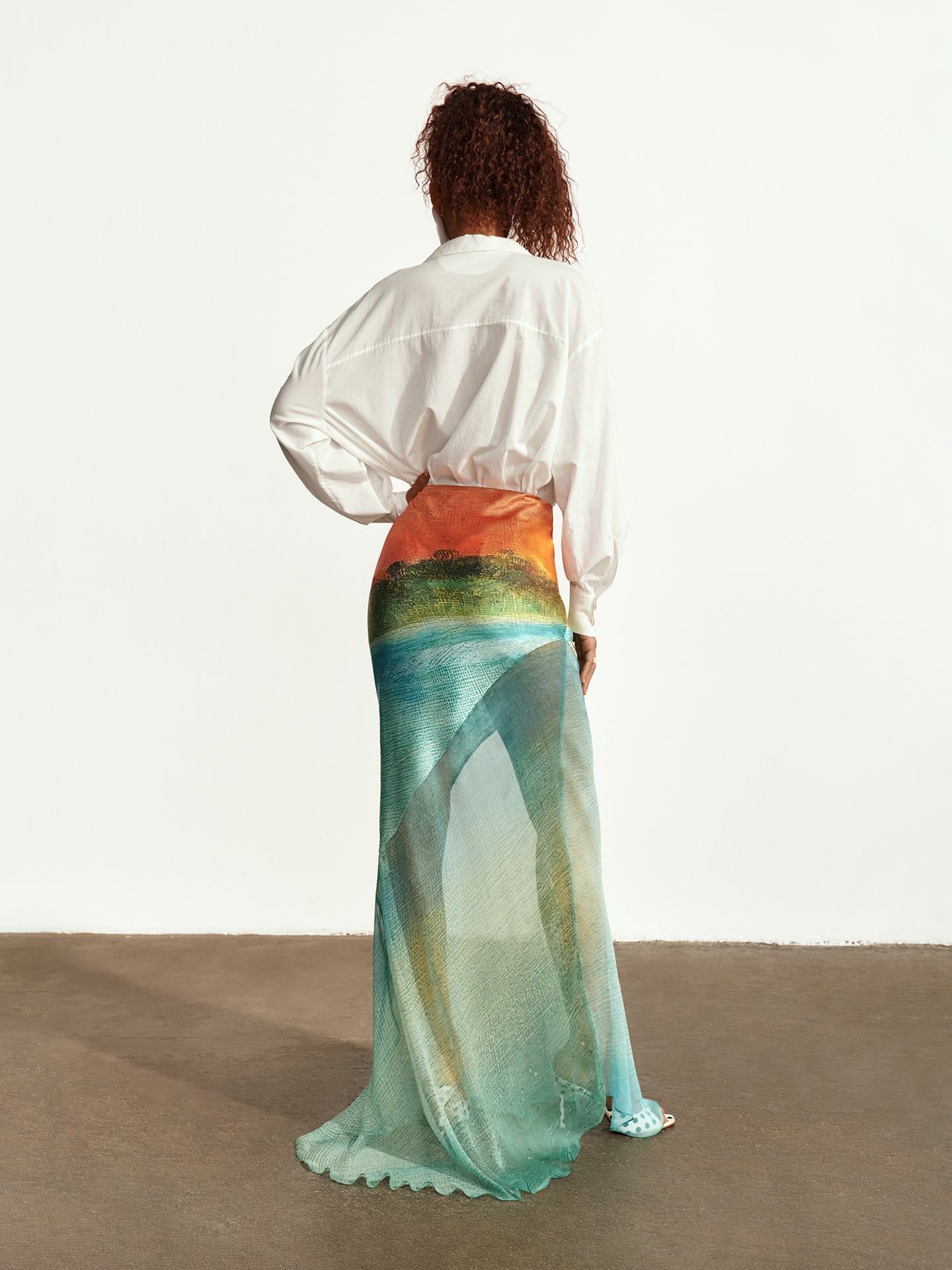 Formentera Silk Long Skirt