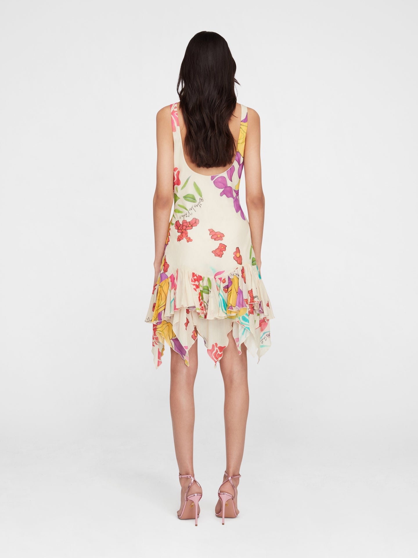 Donde Esteban - Flores Cotton Voile Mini Dress