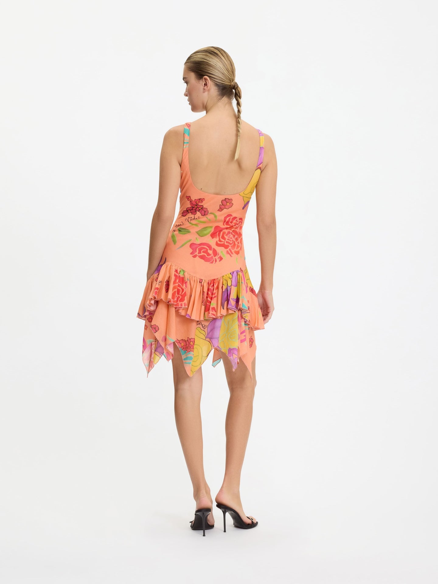 Guava Flores Cotton Voile Mini Dress