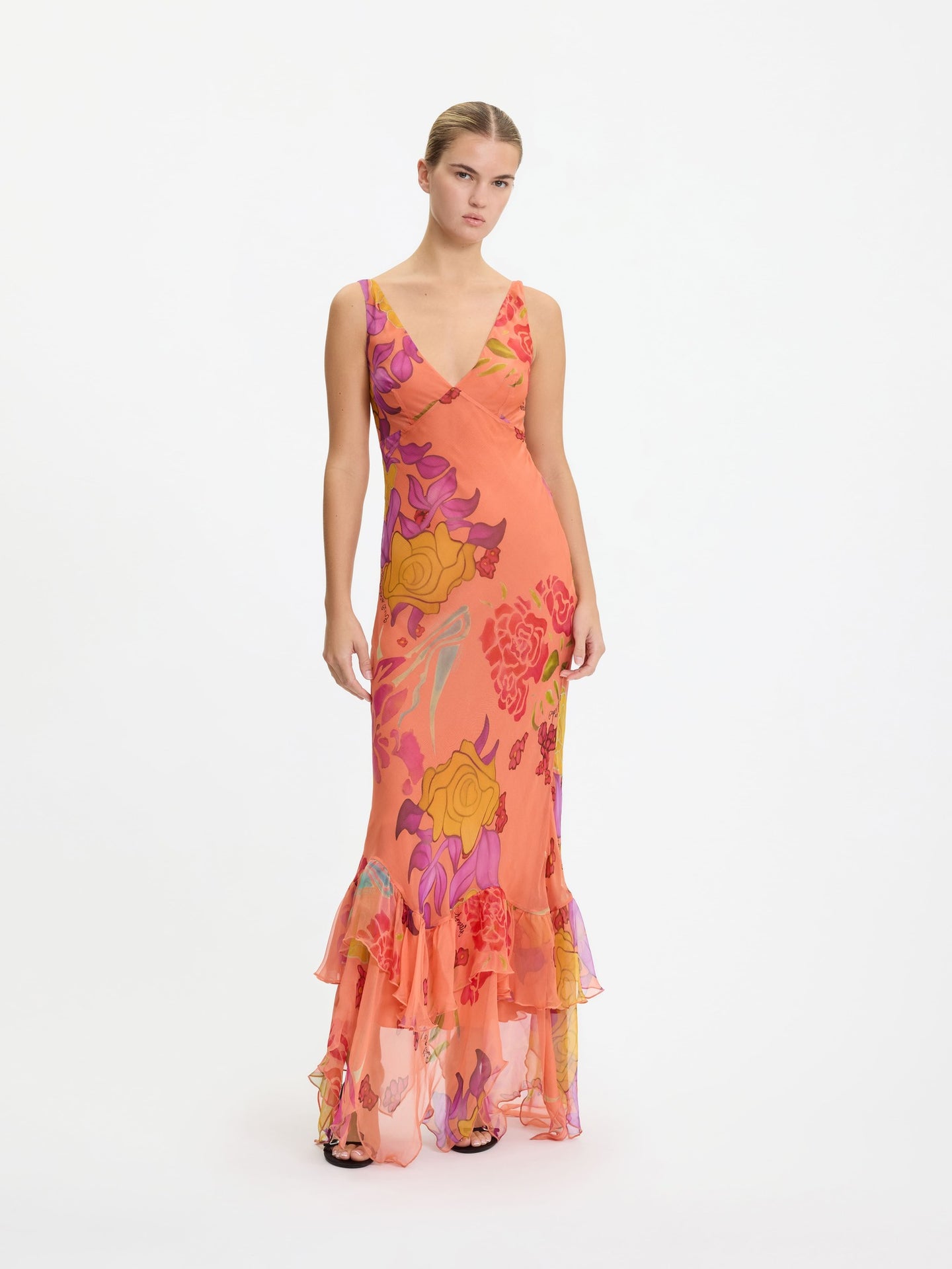 Guava Flores Long Dress