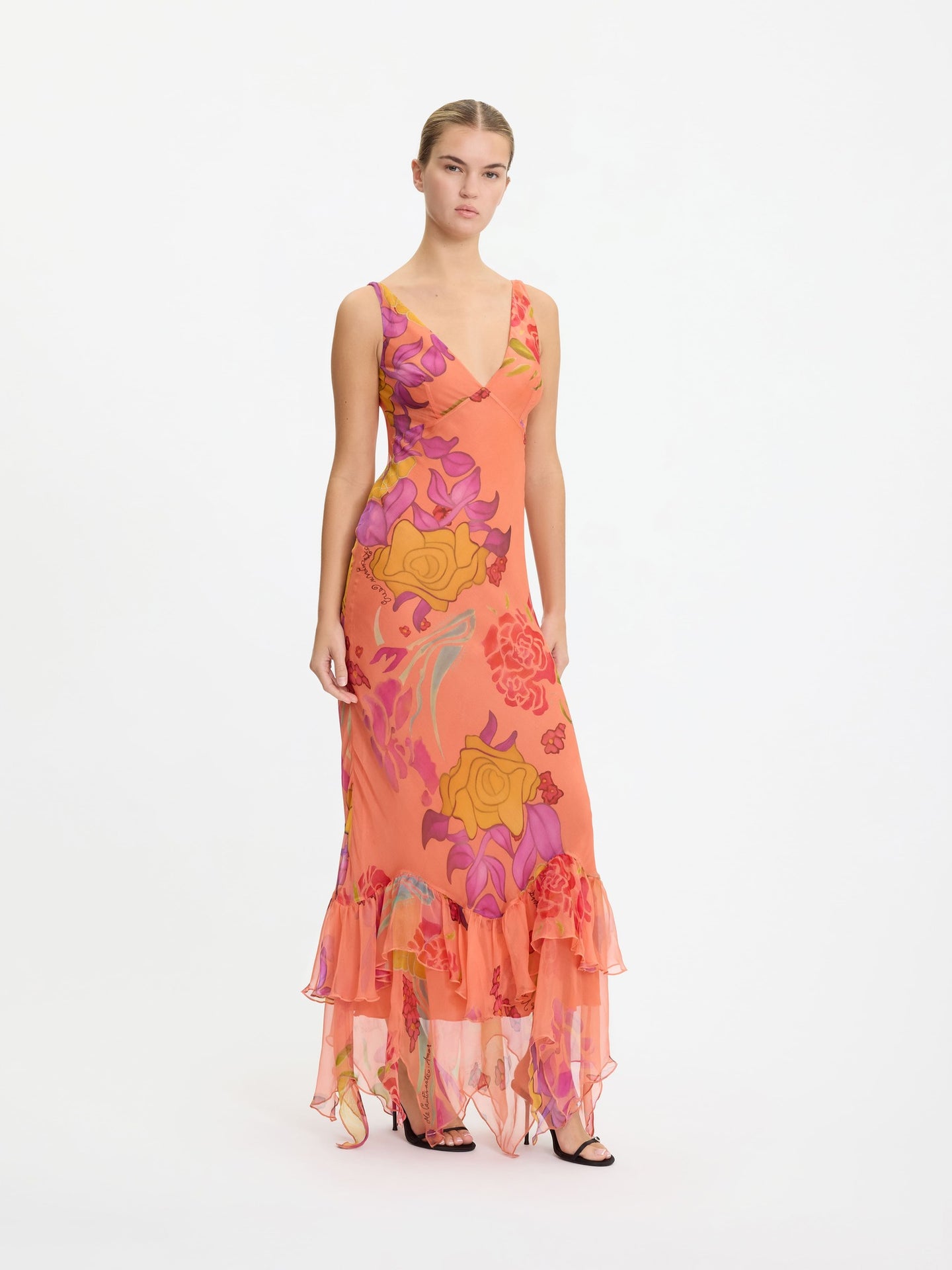 Guava Flores Long Dress