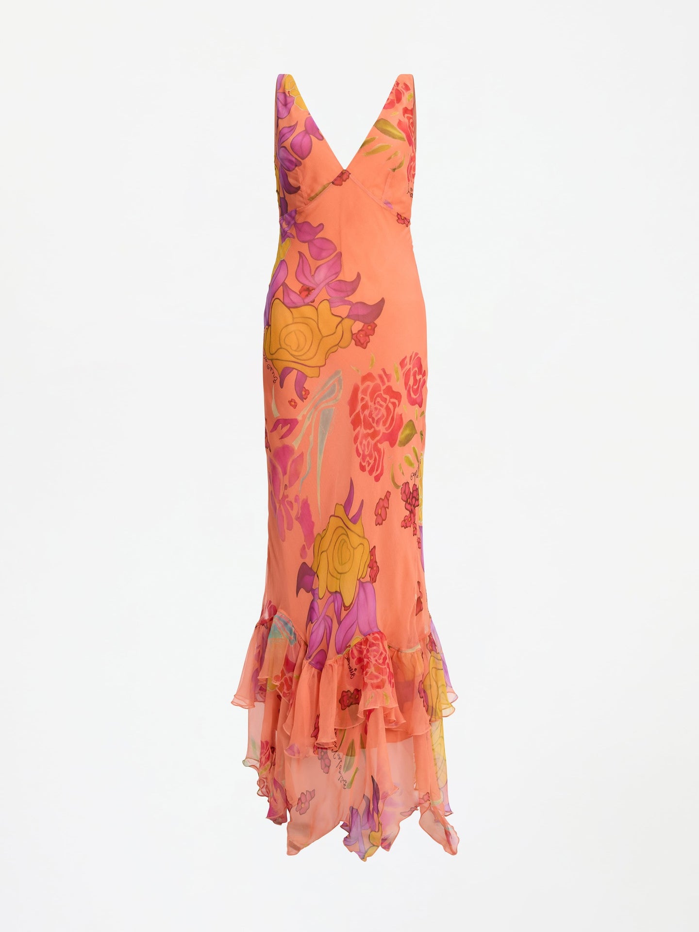 Guava Flores Long Dress