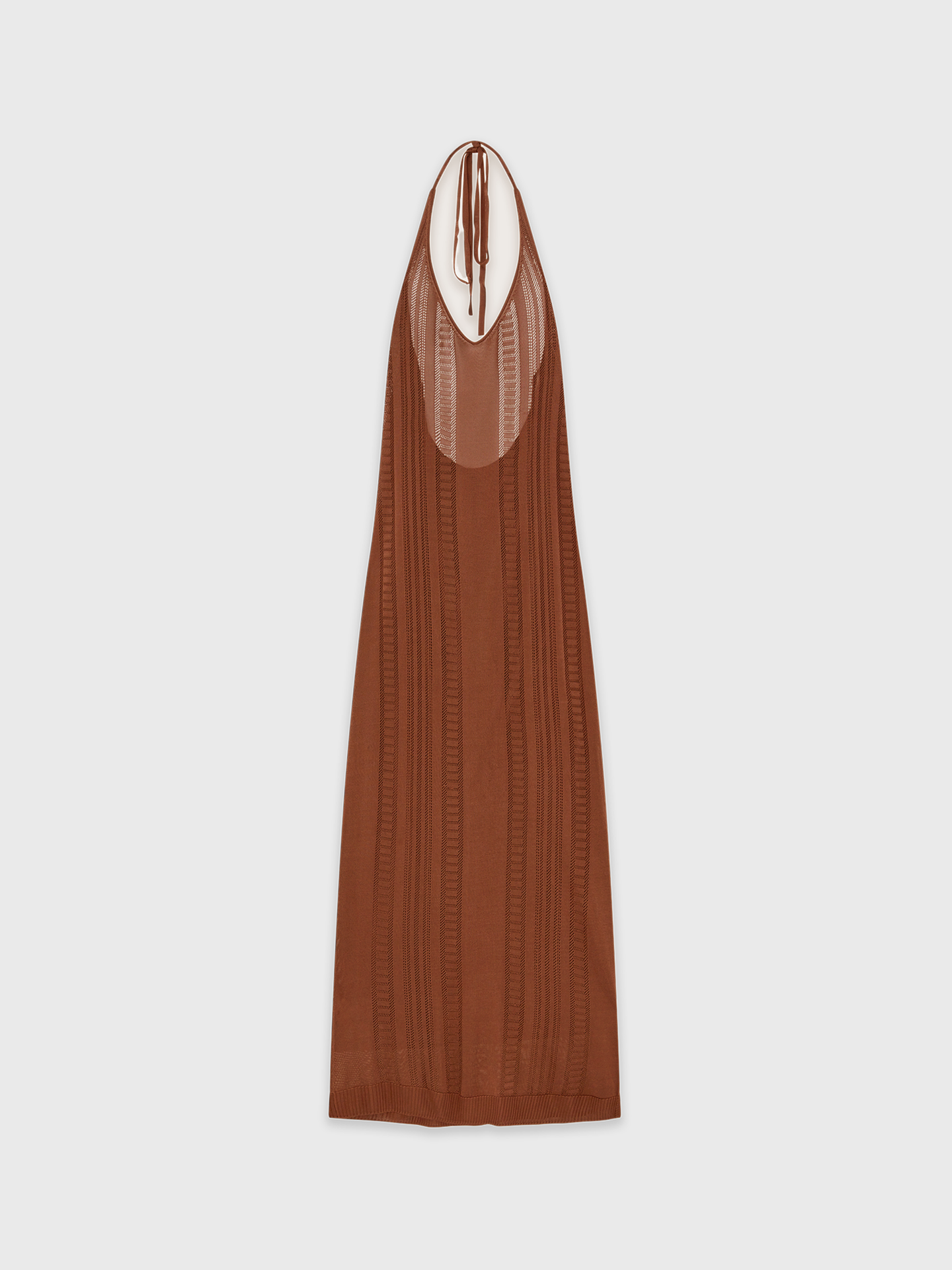 Donde Esteban Guayabera Pointelle-knit Maxi Dress - Women - Brown Dresses Donde Esteban Guayabera Pointelle-knit Maxi Dress - Women - Brown Dresses