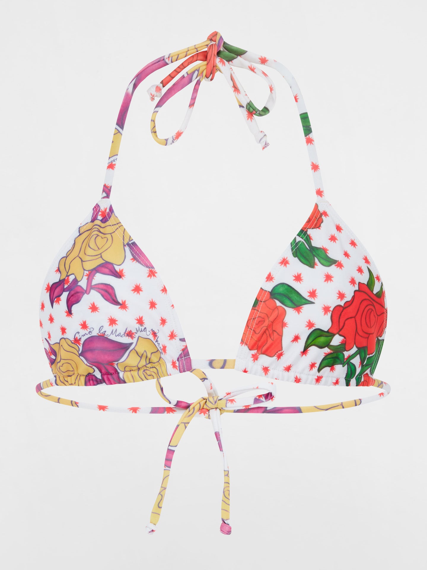 Pajaritos Y Rosas Bikini Top