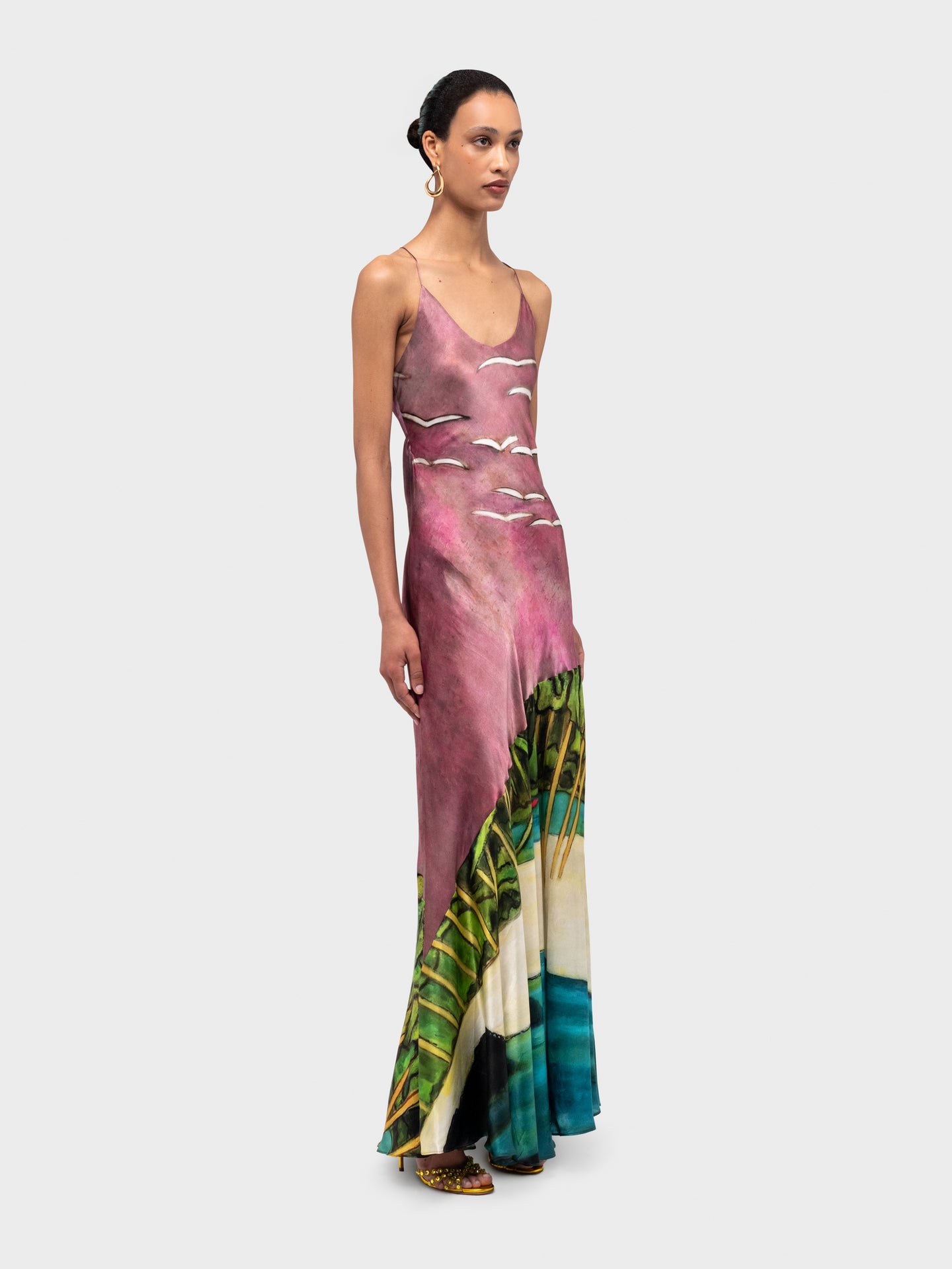 La Sierra Silk Long Dress