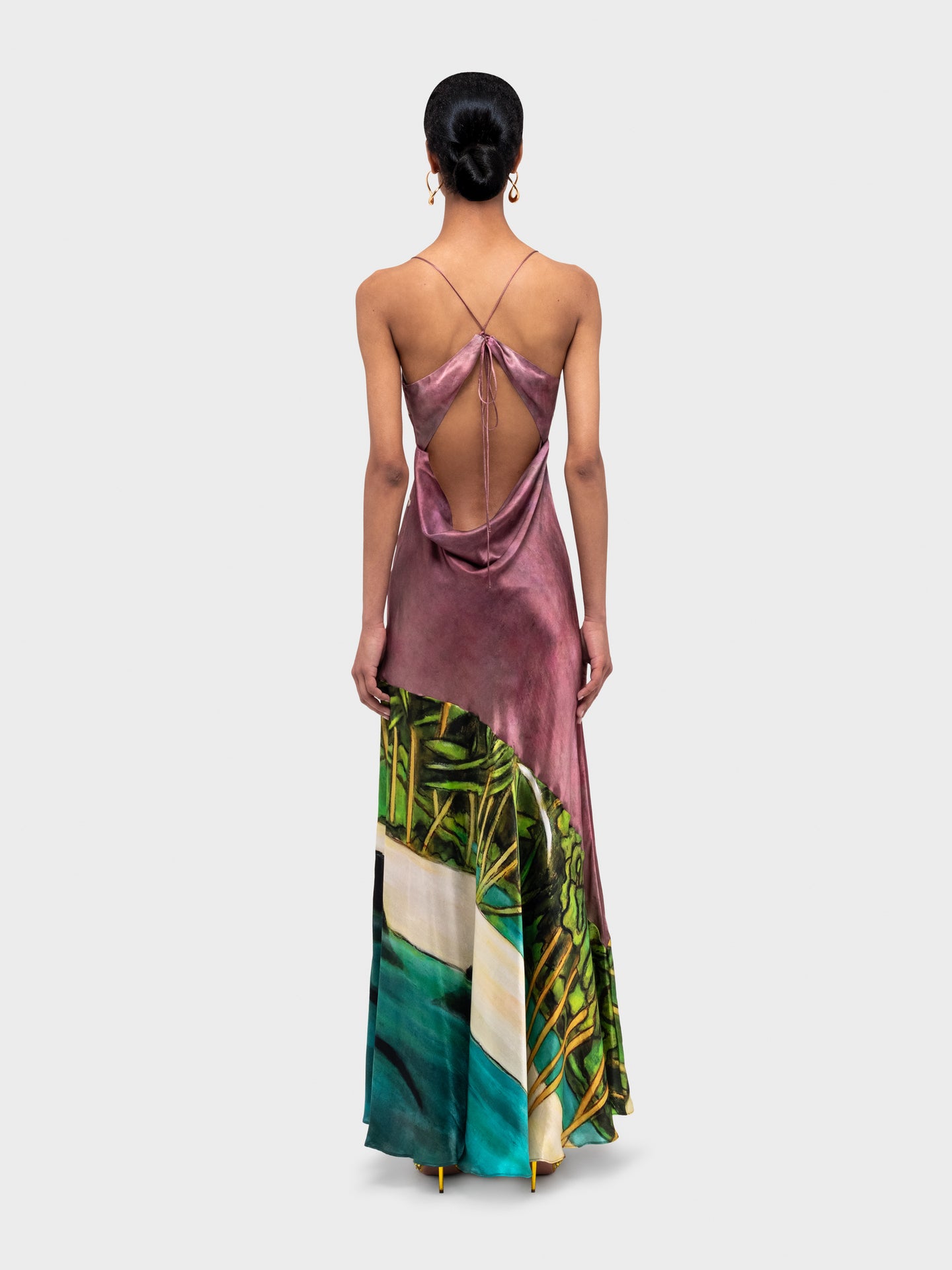La Sierra Silk Long Dress