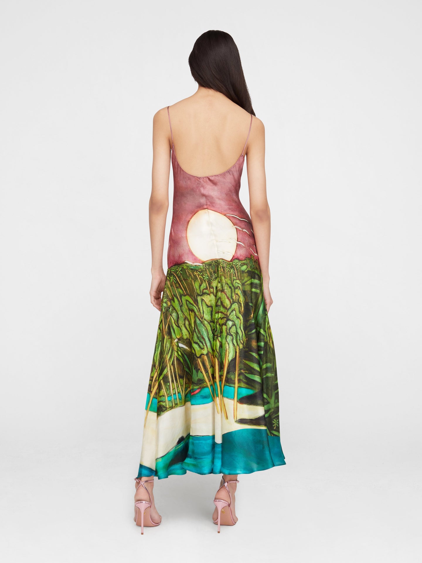 La Sierra Silk Midi Dress