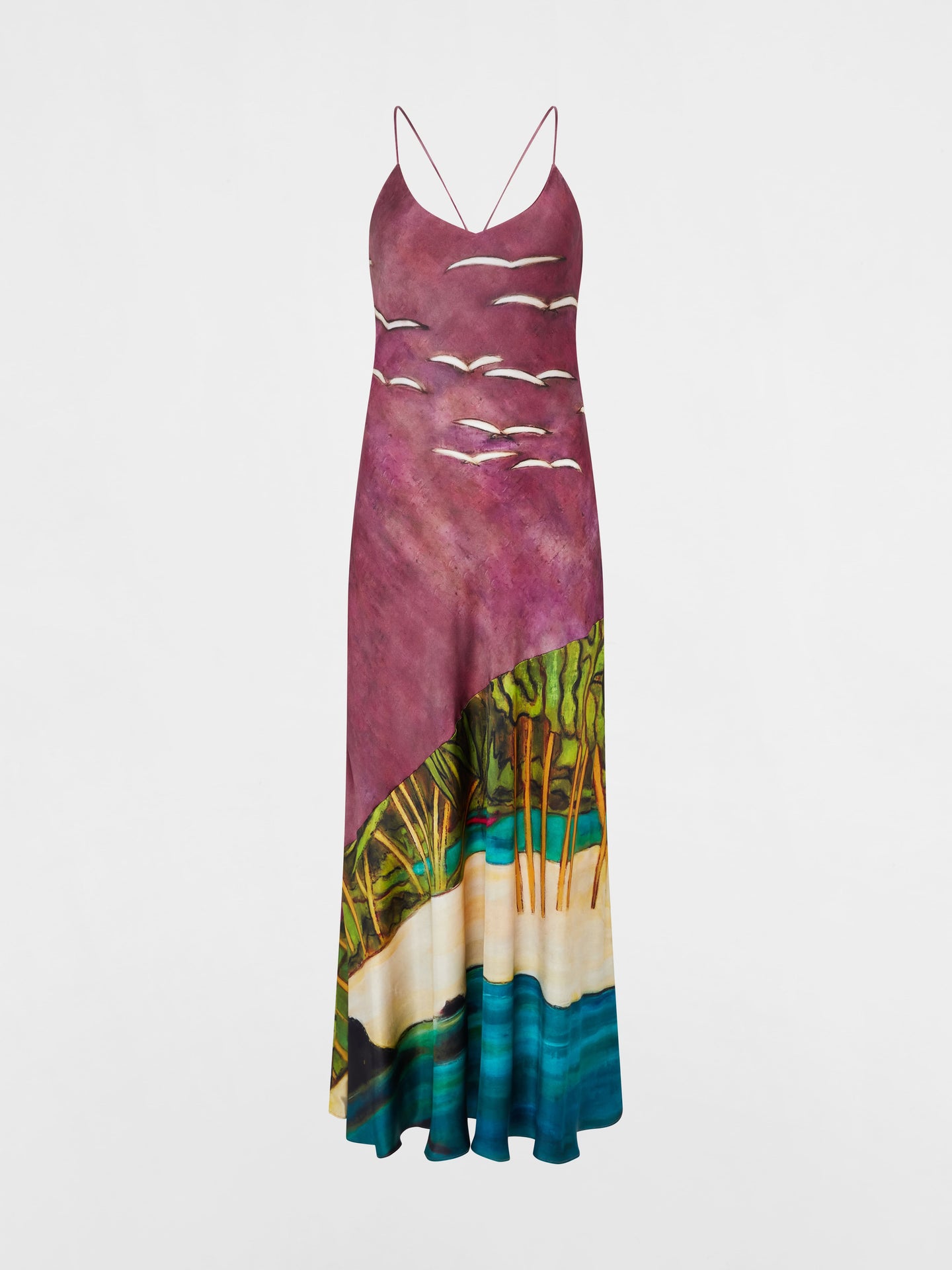 La Sierra Silk Long Dress