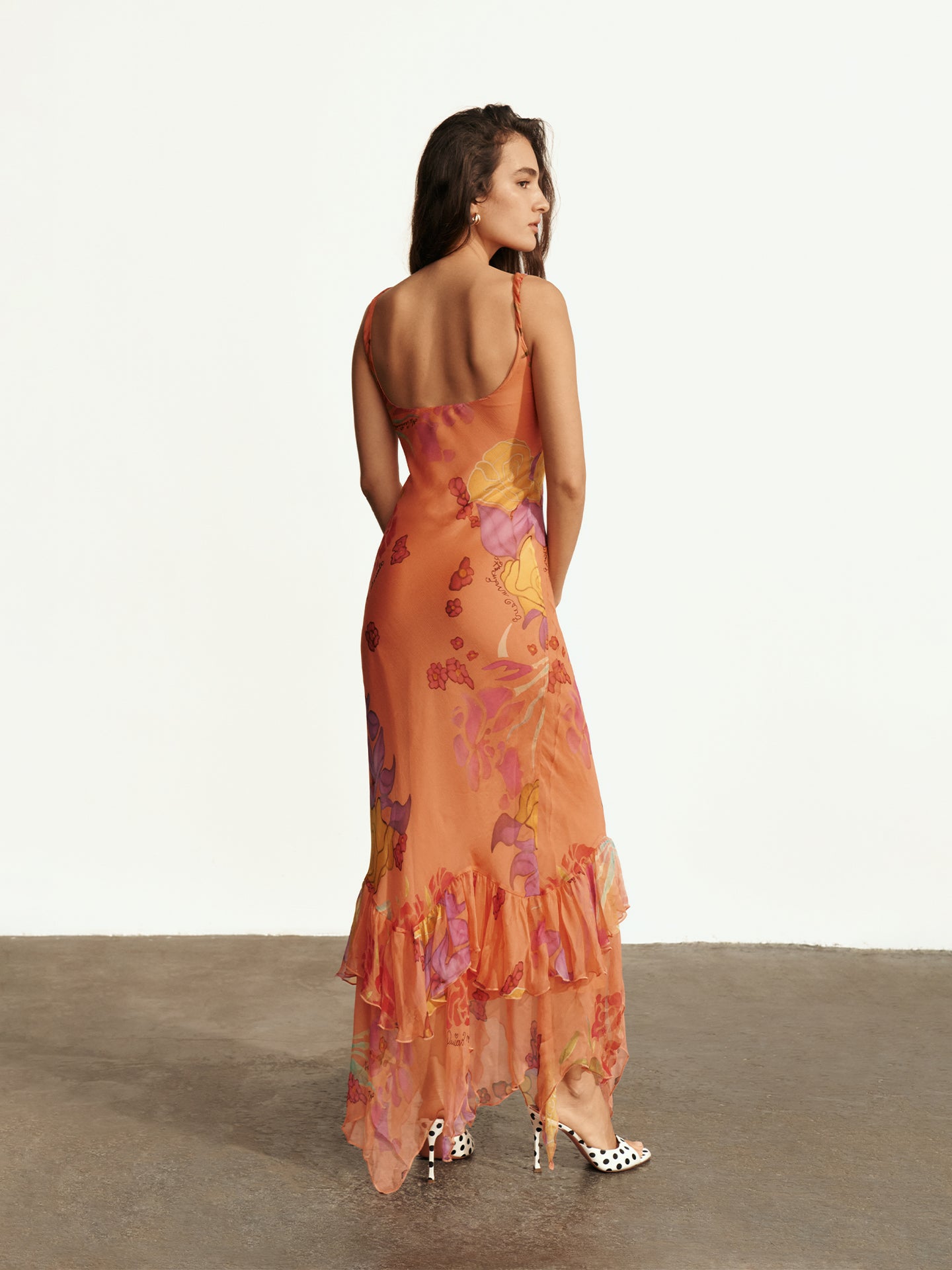 Guava Flores Long Dress