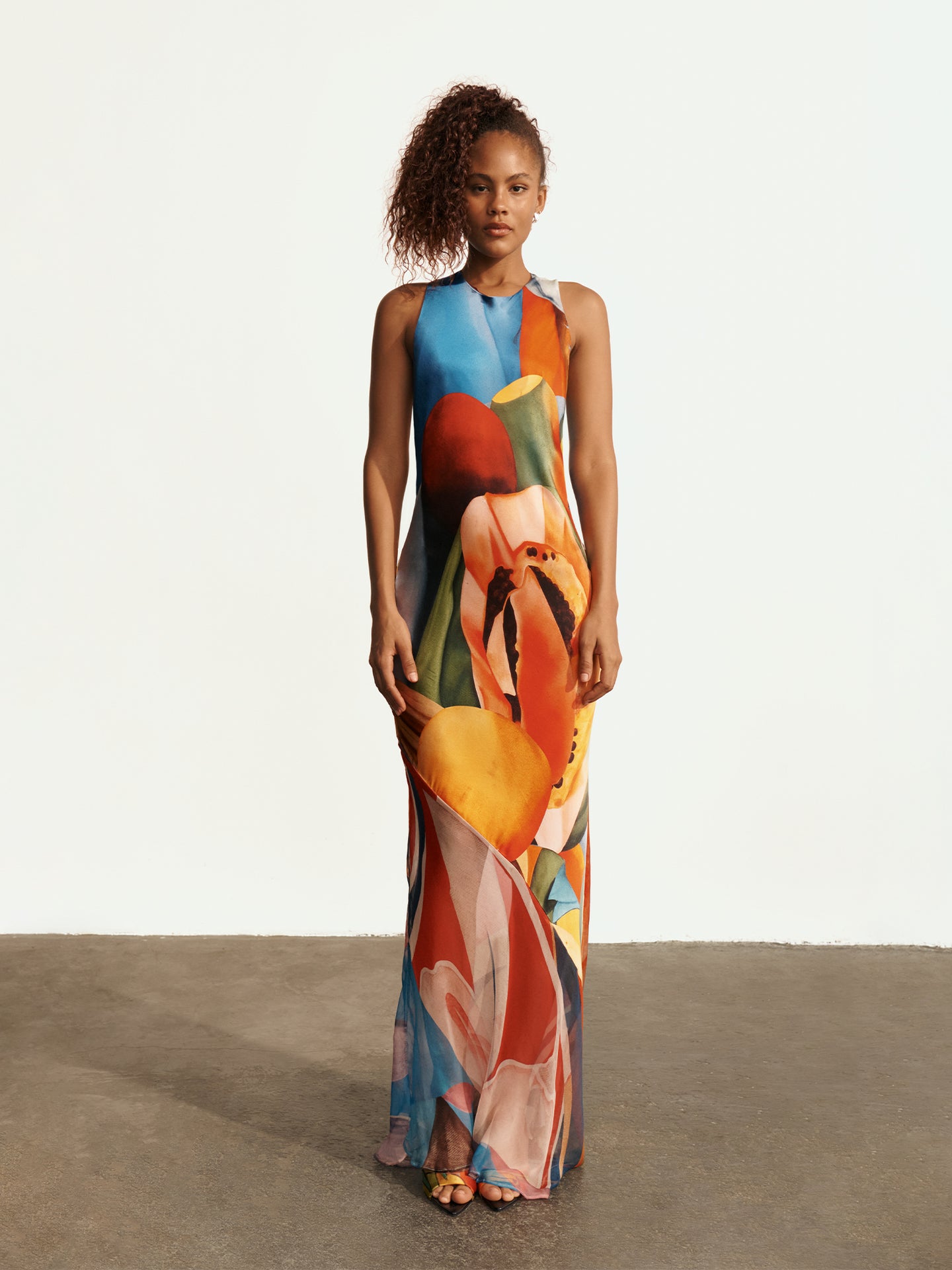 Blue Salpicon Long Dress