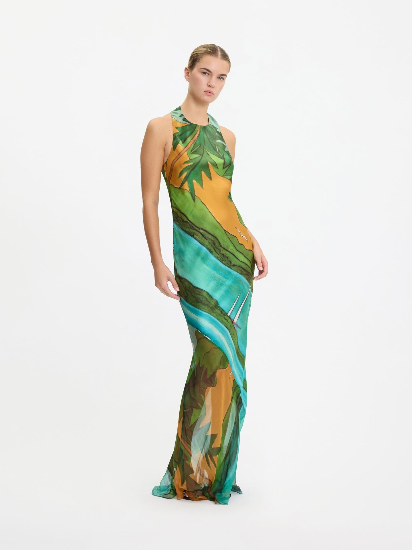 Magdalena Silk Long Dress