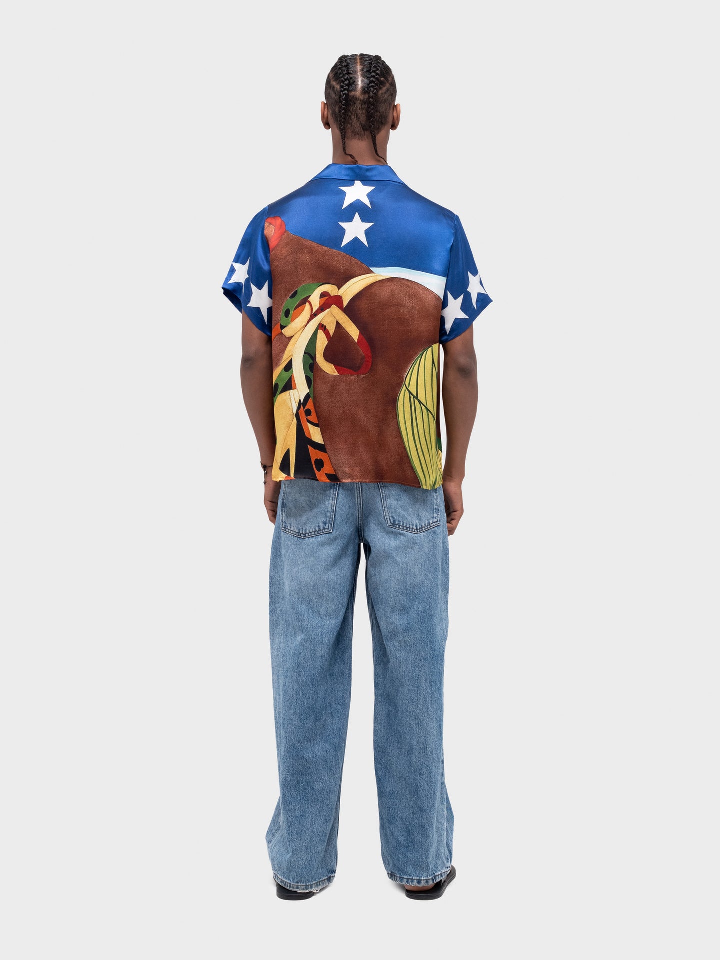 Palenque Short Sleeve Silk Satin Shirt