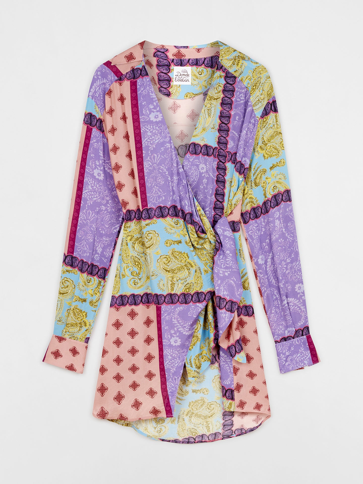 Paisley Wrap Mini Dress