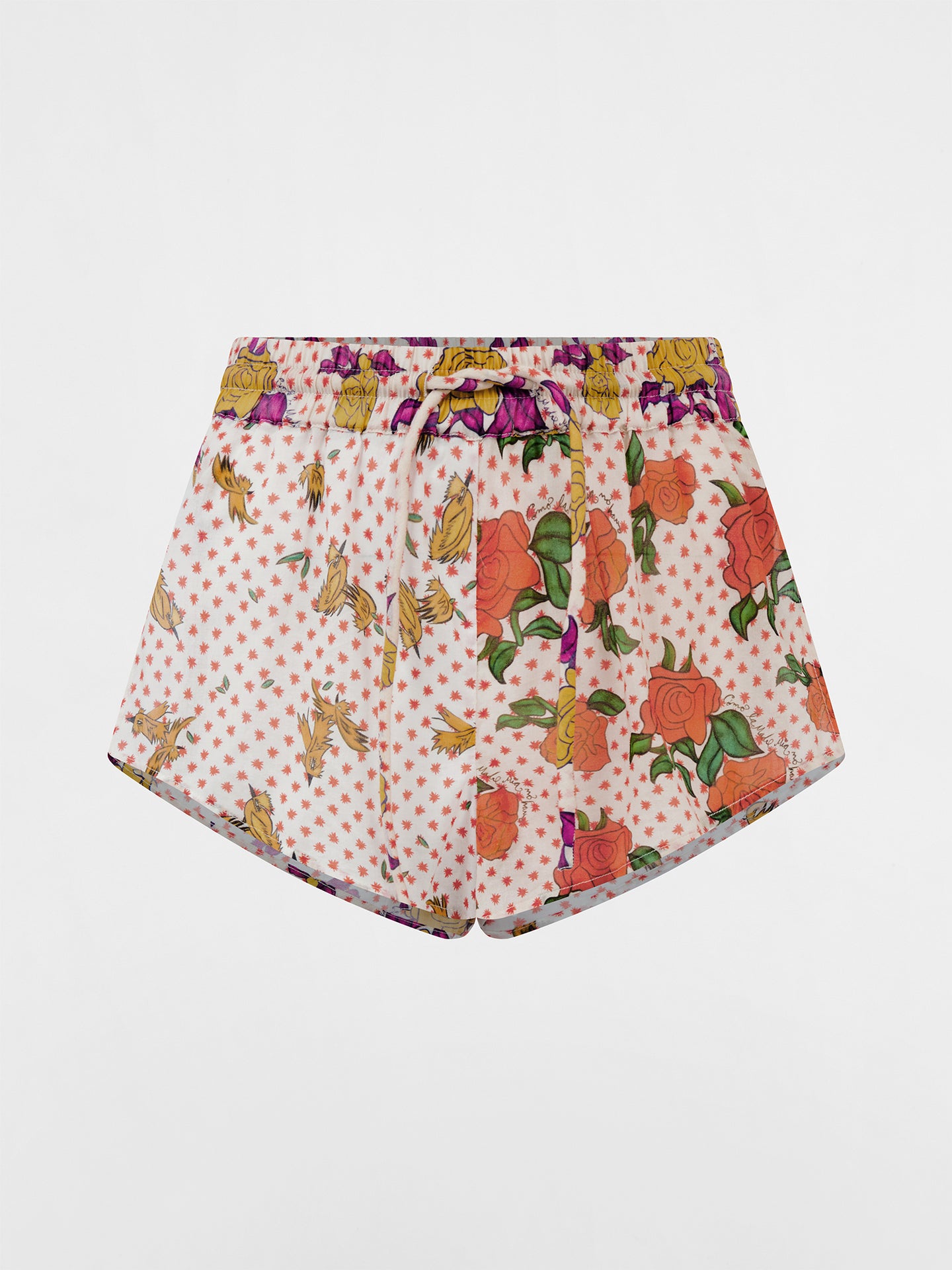 Pajaritos Y Rosas Cotton Voile Mini Shorts