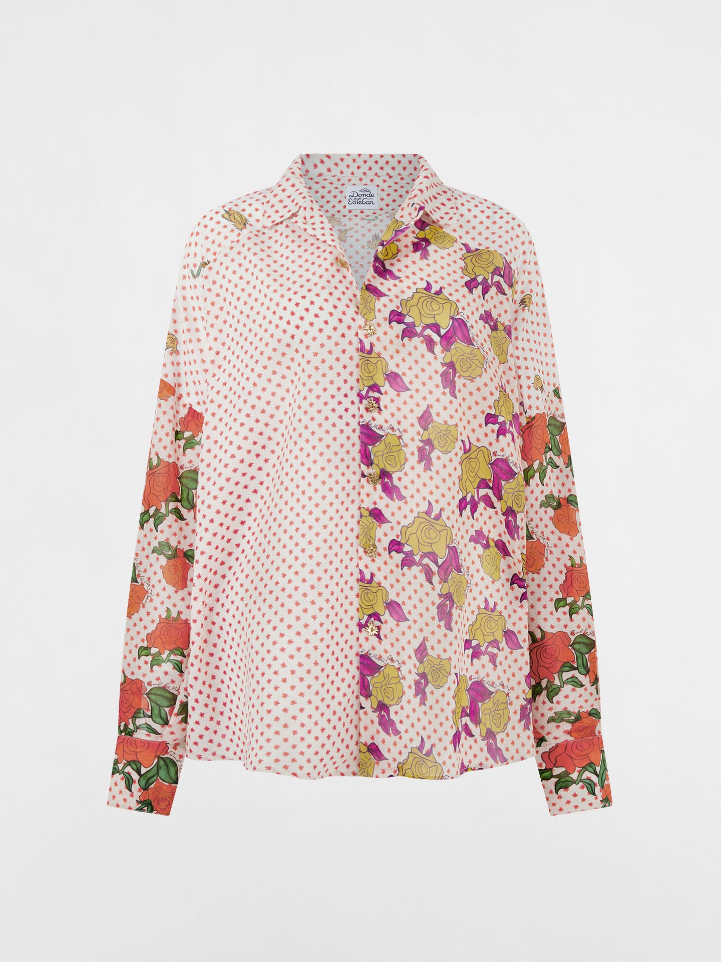 Pajaritos Y Rosas Cotton Voile Shirt