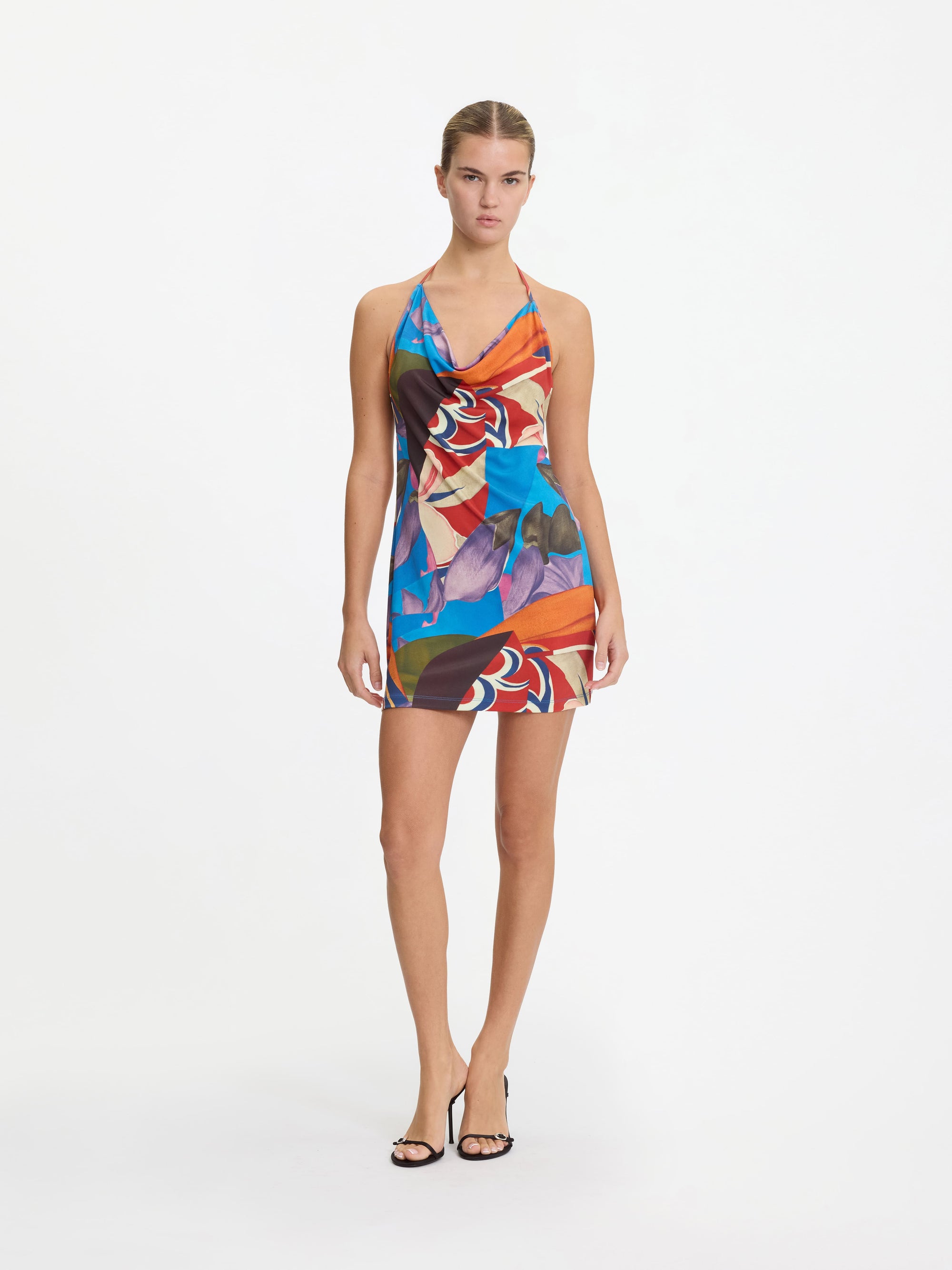 Palenque Flores Jersey Mini Dress