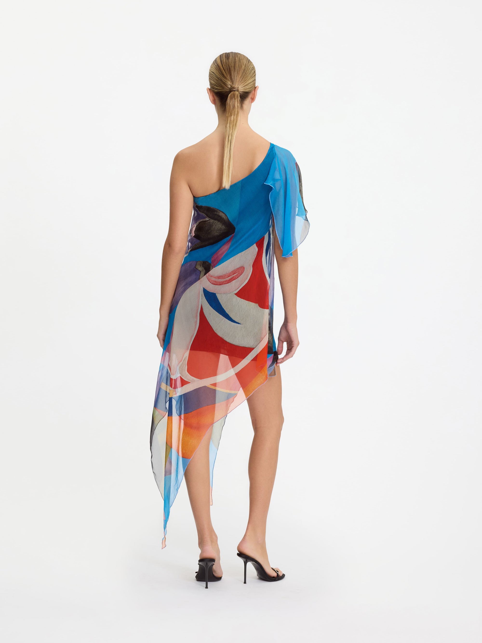 Palenque Flores Silk Chiffon Caftan