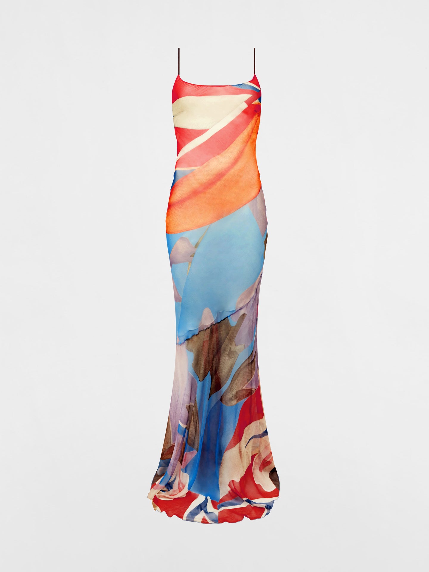 Palenque Flores Silk Long Dress