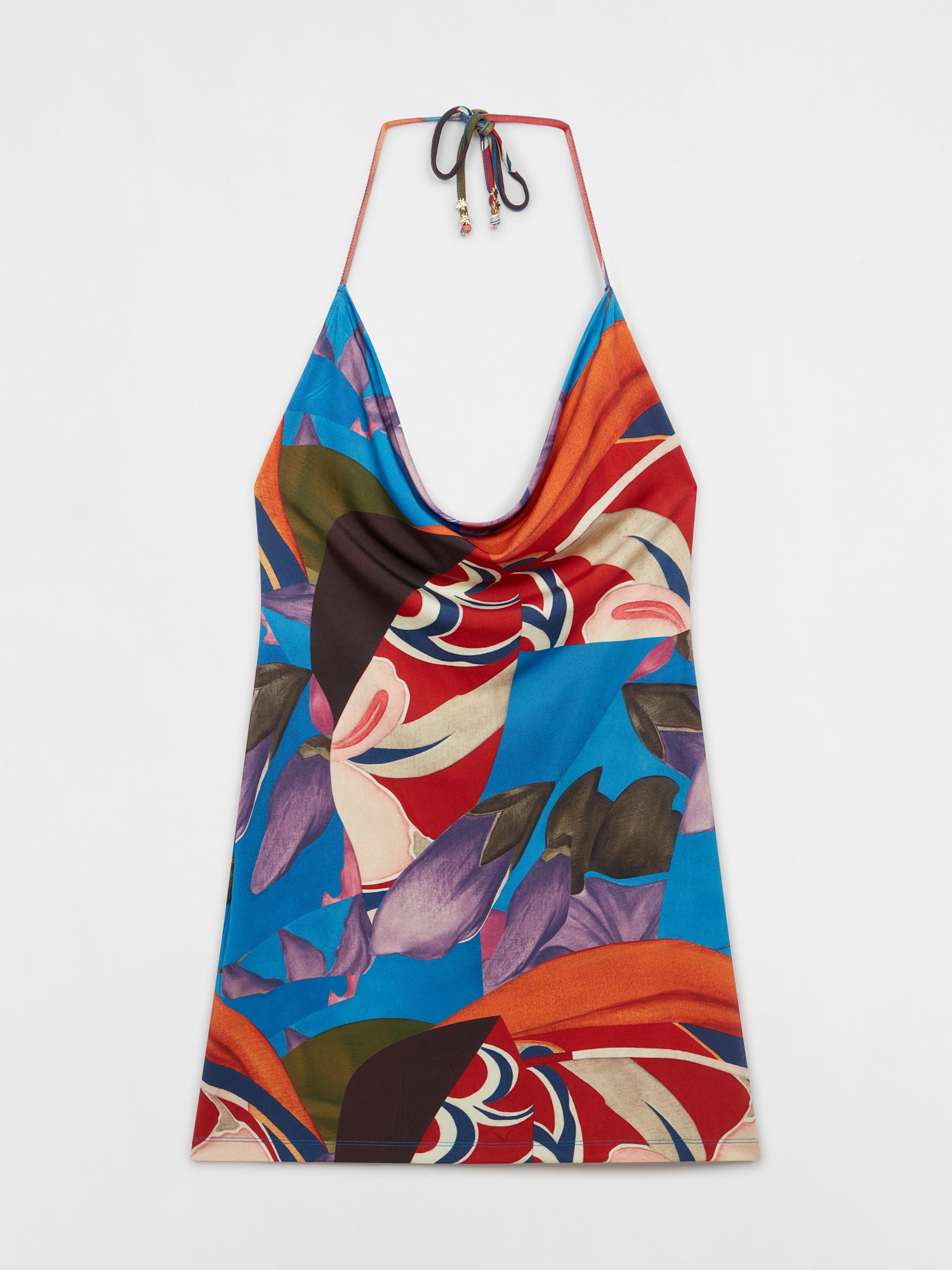 Palenque Flores Jersey Mini Dress