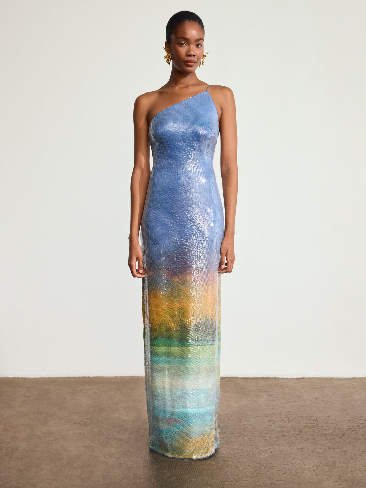 Tormenta Sequined Silk Dress