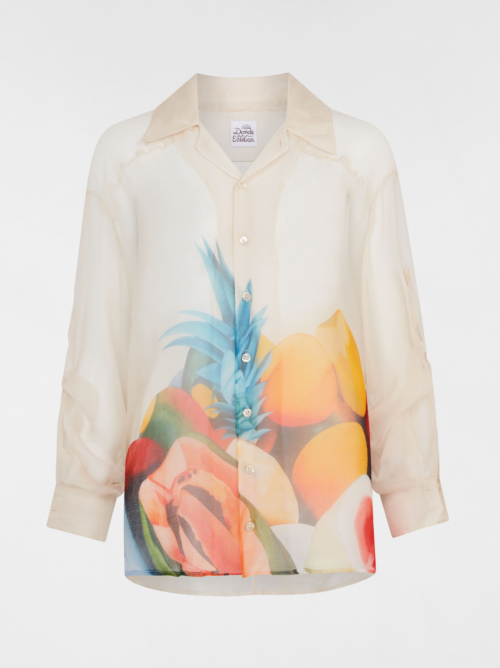 Salpicon White Silk Shirt