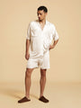 Cream Guayabera Short Sleeve Shirt