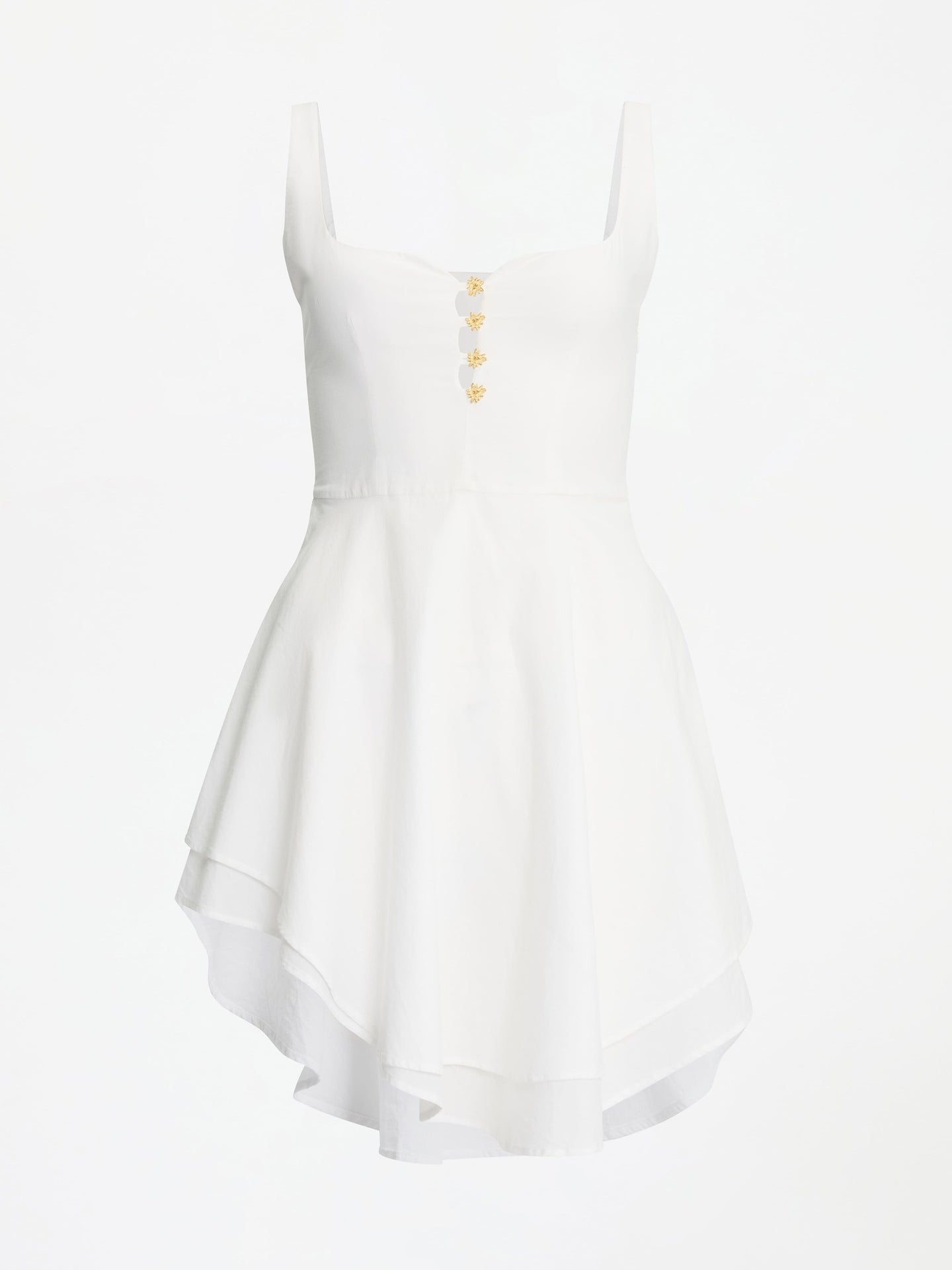 White Lanzarote Cotton Voile Mini Dress