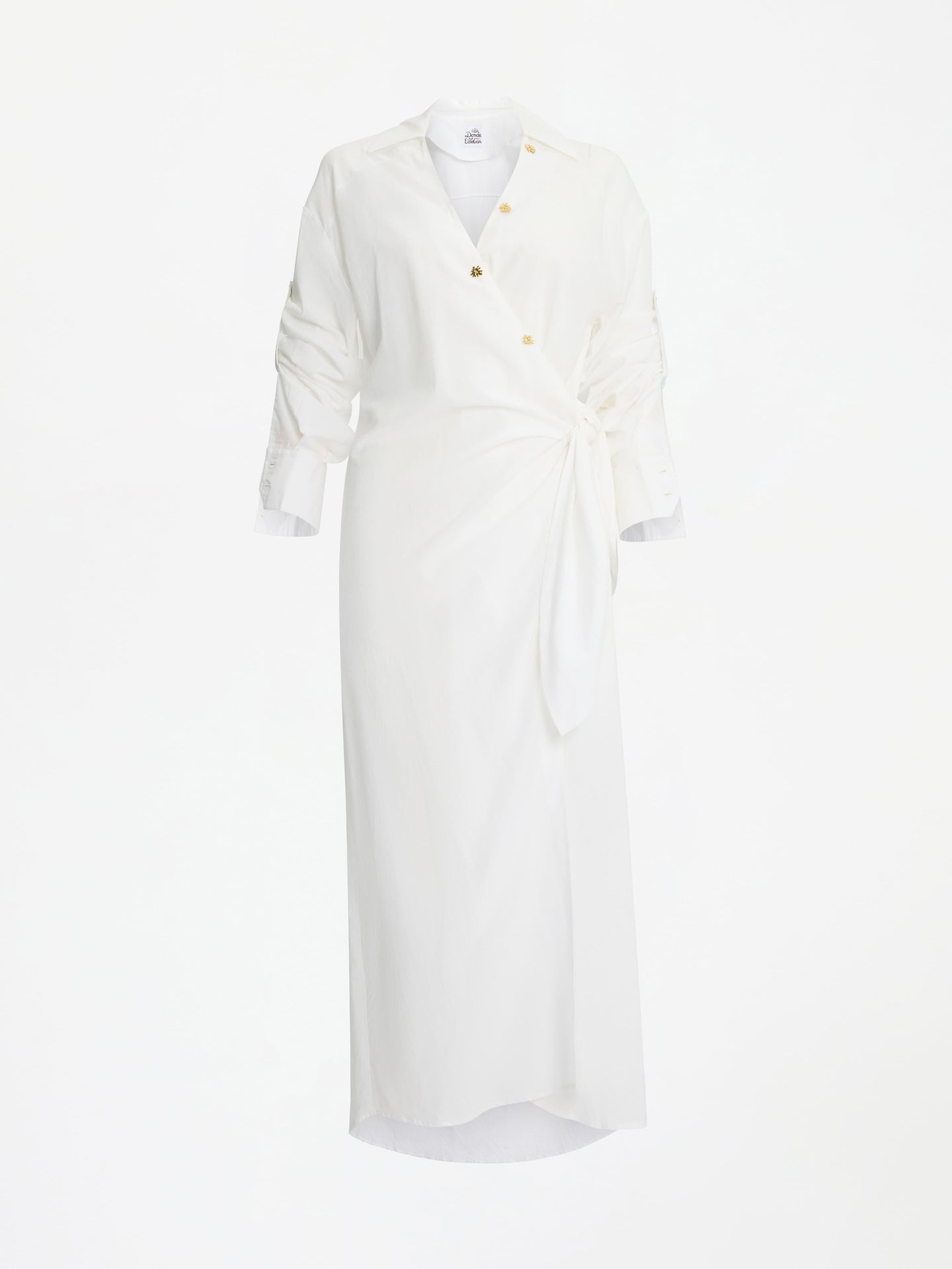 White Lanzarote Cotton Voile Shirt Dress