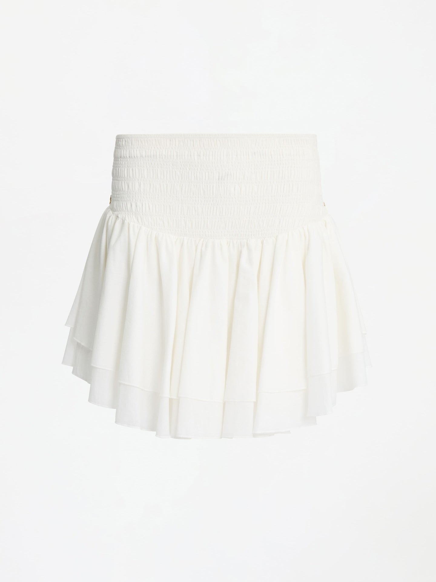 White Lanzarote Ruffle Mini Skirt