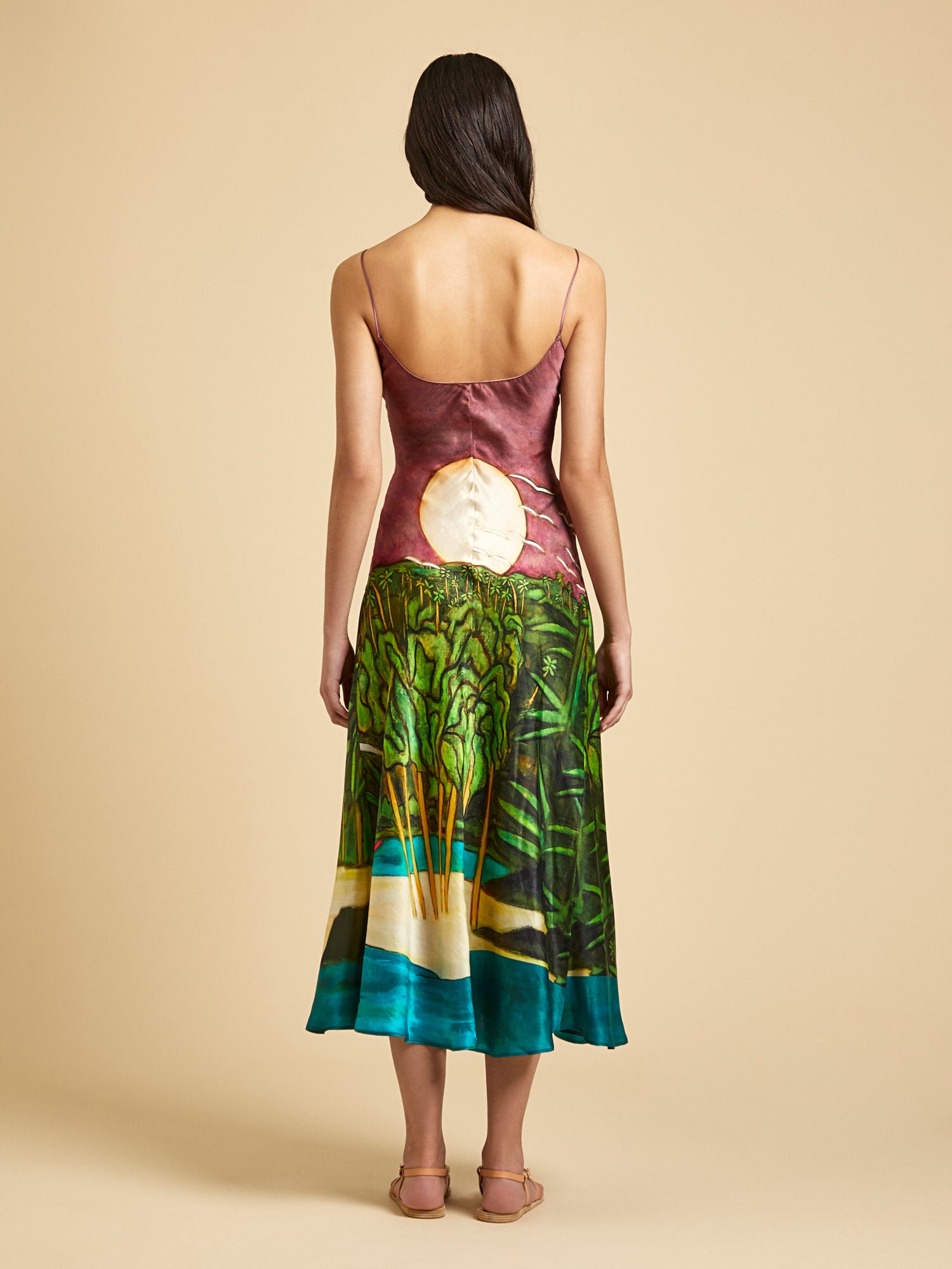 La Sierra Silk Midi Dress